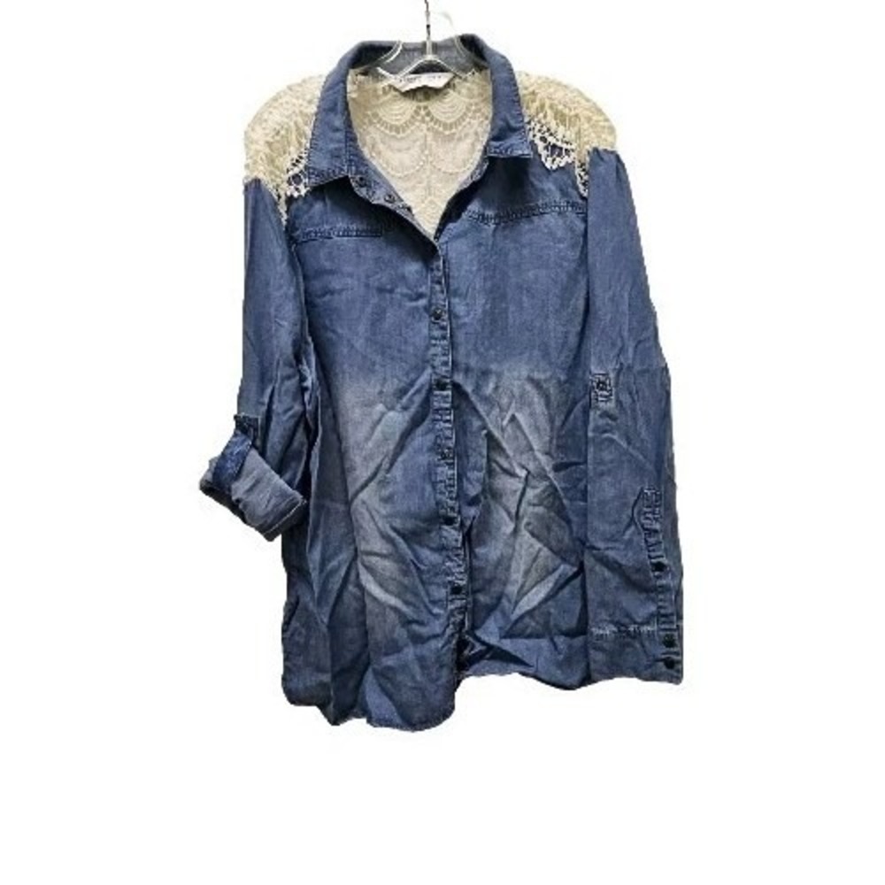 Celebrity Pink Denim Snap-Up Size XL - Picture 2 of 9